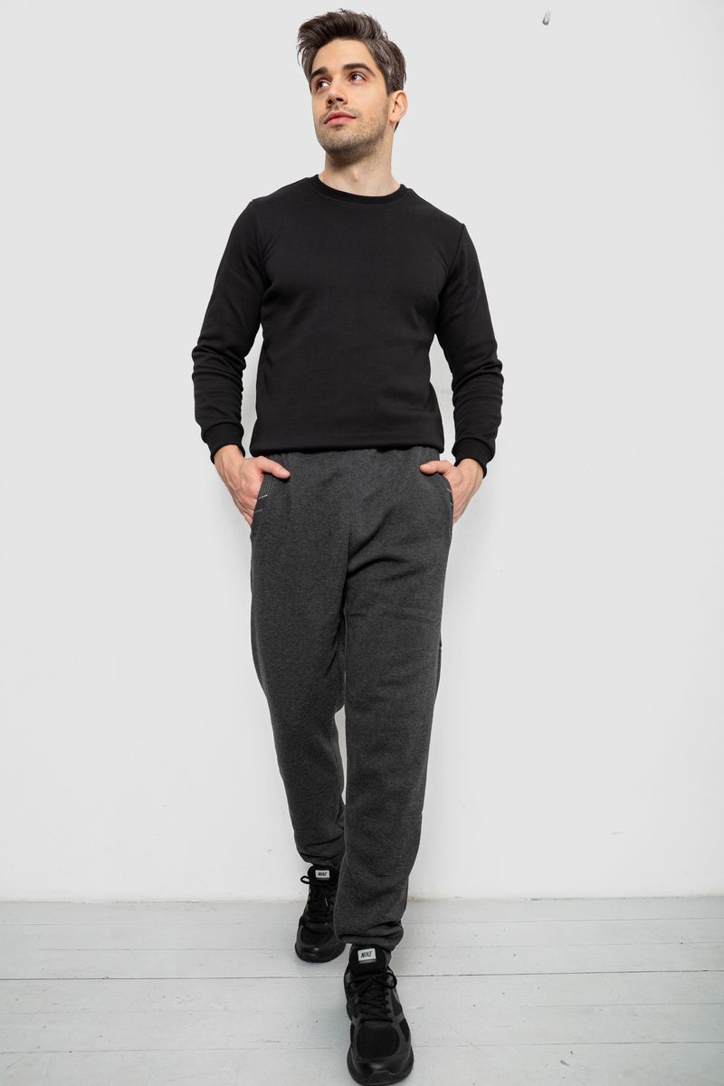 Спортивні штани чоловічі на флісі, колір сірий, 244R41553