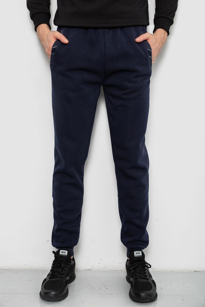 Спортивні штани чоловічі на флісі, колір синій, 244R41553