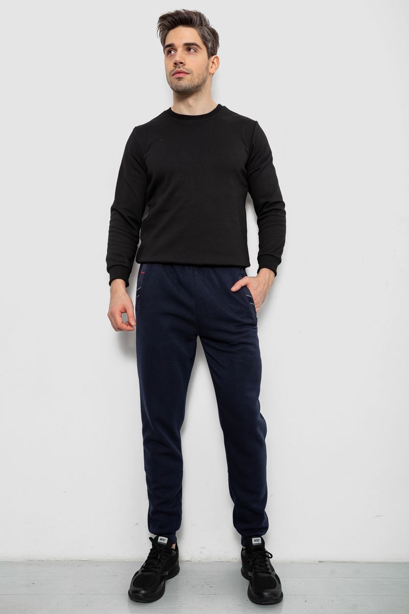 Спортивні штани чоловічі на флісі, колір синій, 244R41553