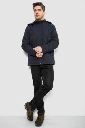 Куртка чоловіча демісезонна з капюшоном, колір синій, 244RL9159AL