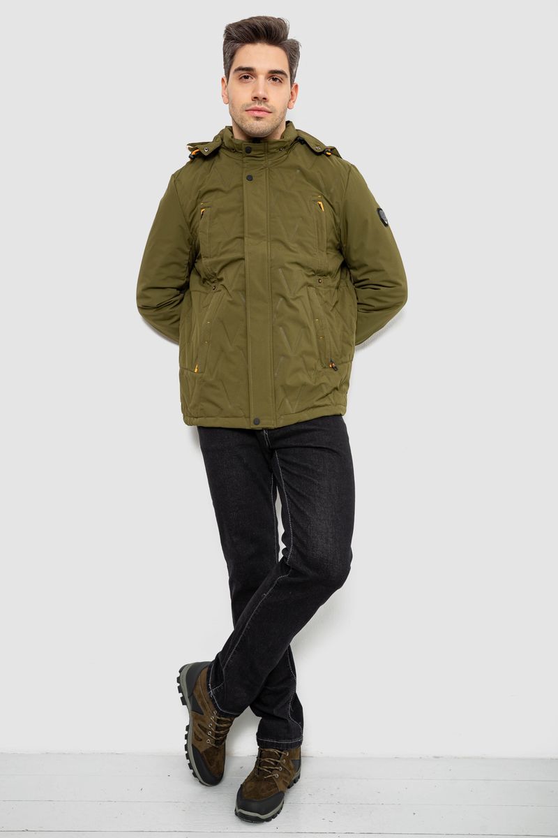 Куртка чоловіча демісезонна з капюшоном, колір хакі, 244RL9159AL