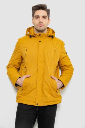 Куртка чоловіча демісезонна з капюшоном, колір жовтий, 244RL9159AL