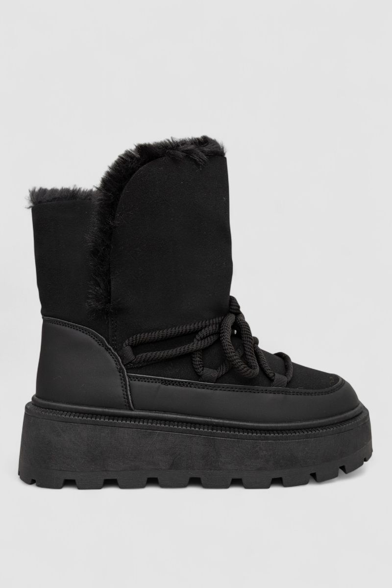 Уггі жіночі на хутрі, колір чорний, 243RBB