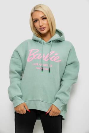 Худі жіночий утеплений, колір оливковий, 244RK707