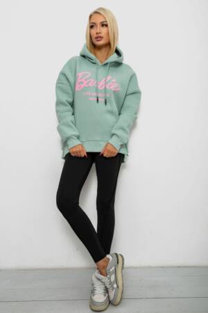 Худі жіночий утеплений, колір оливковий, 244RK707