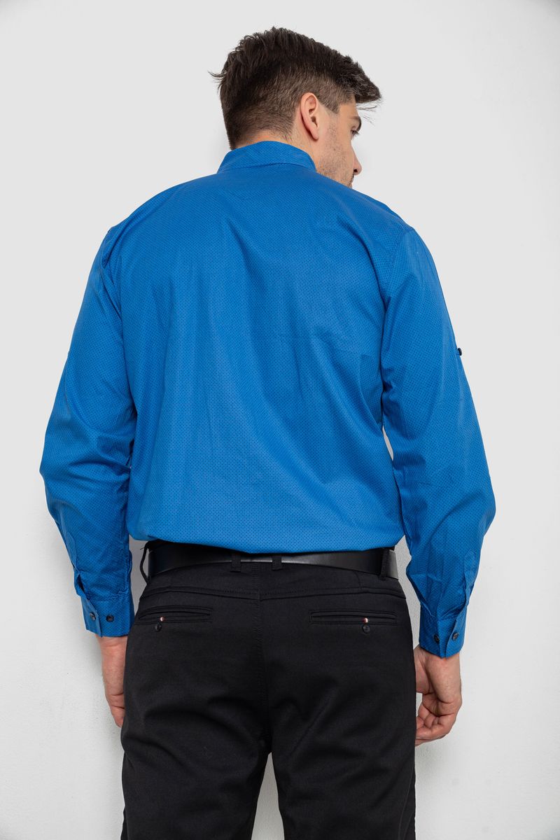 Сорочка чоловіча з принтом, колір синій, 214R16111-1 - Зображення 4