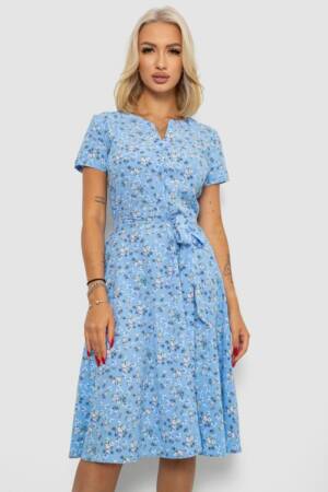 Сукня софт з принтом, колір блакитний, 230R1111