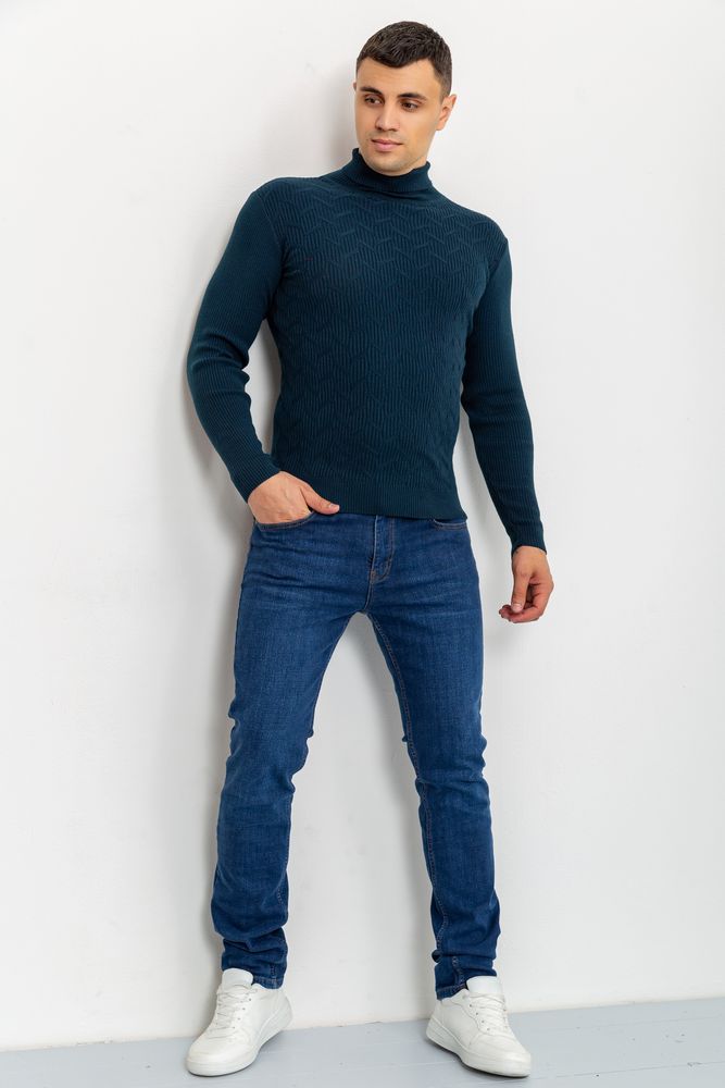 Светр-гольф чоловічий, колір джинс, 161R892