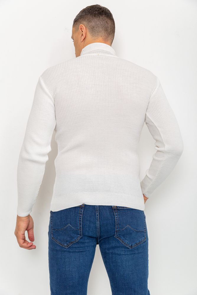 Светр-гольф чоловічий, колір молочний, 161R892 - Зображення 4