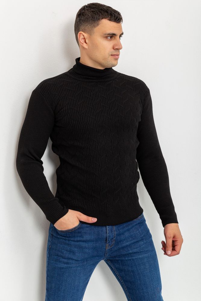 Светр-гольф чоловічий, колір чорний, 161R892