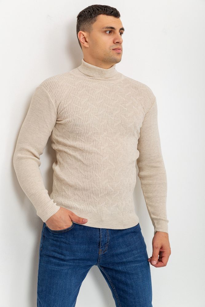 Светр-гольф чоловічий, колір світло-бежевий, 161R892