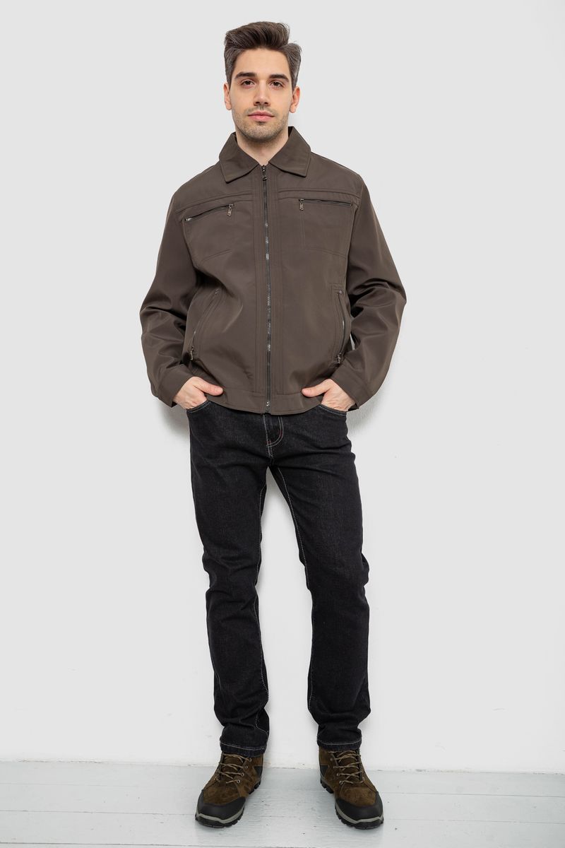 Куртка чоловіча демісезонна однотонна, колір хакі, 244R033B