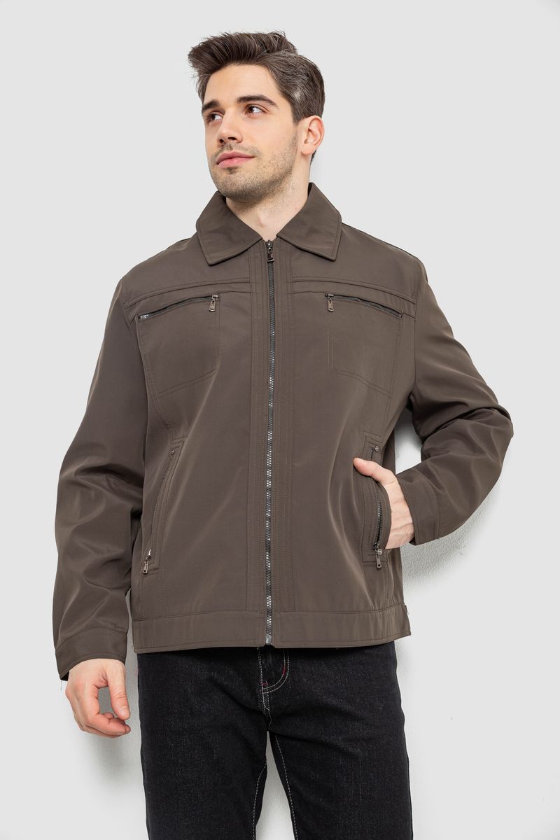 Куртка чоловіча демісезонна однотонна, колір хакі, 244R033B