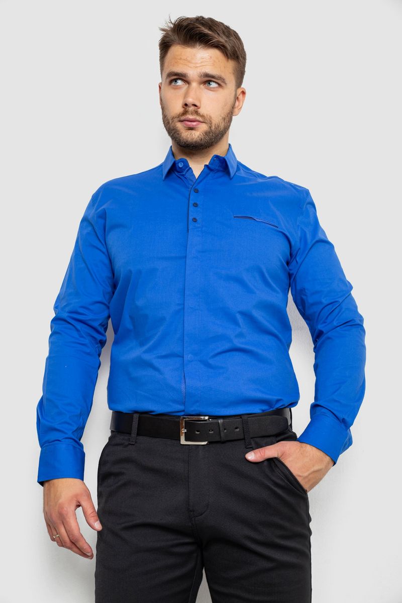Сорочка чоловіча, колір електрик, 214R7150