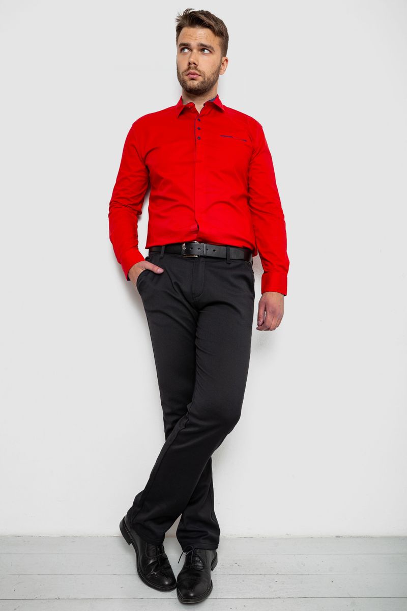 Сорочка чоловіча, колір червоний, 214R7150