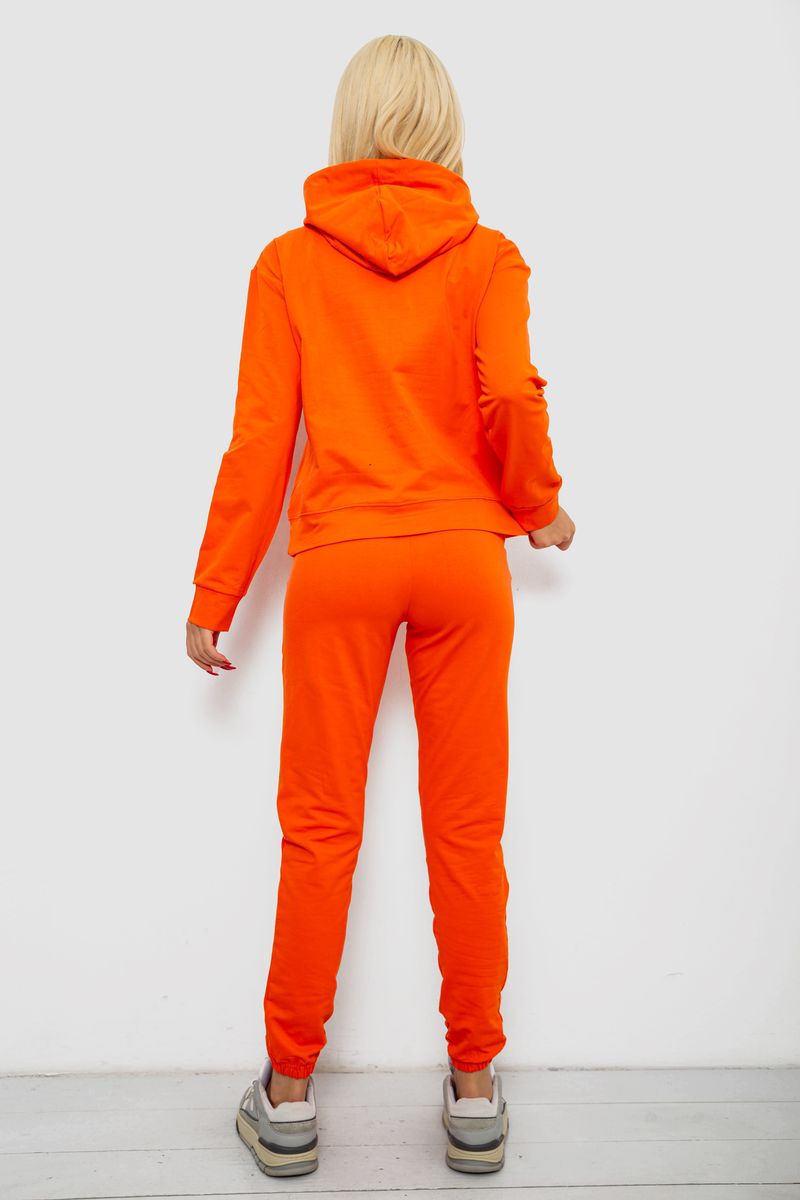Спортивний костюм жіночий двонитка, колір помаранчевий, 214R1419-007 - Зображення 4