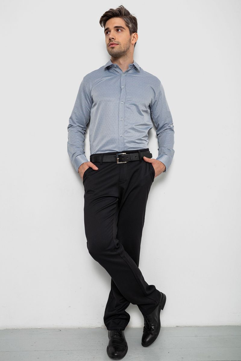 Сорочка чоловіча з довгим рукавом, колір сірий, 214R836 - Зображення 2