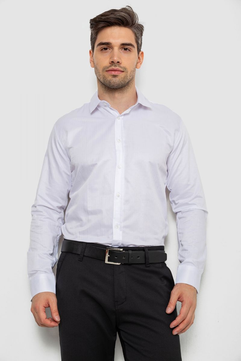 Сорочка чоловіча з довгим рукавом, колір білий, 214R836