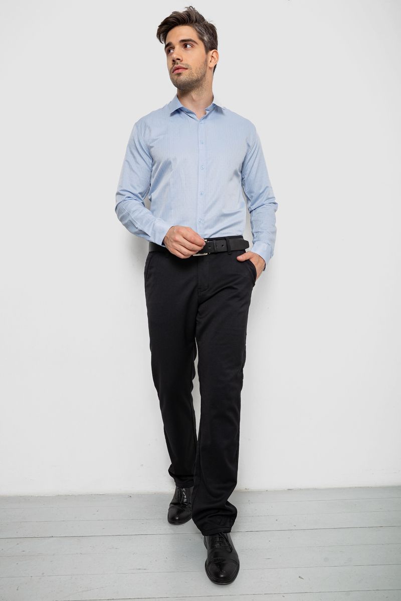 Сорочка чоловіча з довгим рукавом, колір блакитний, 214R836