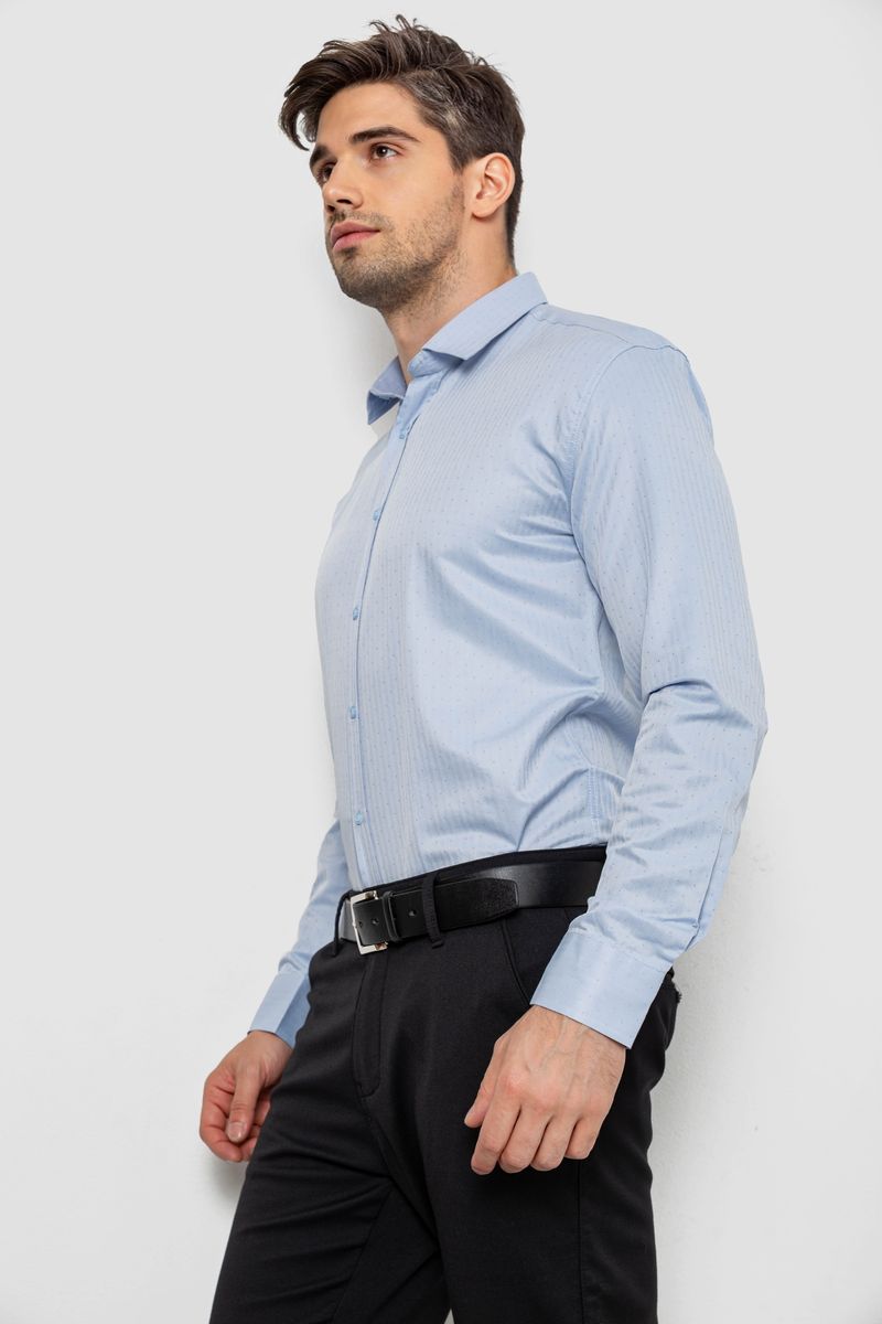 Сорочка чоловіча з довгим рукавом, колір блакитний, 214R836 - Зображення 3