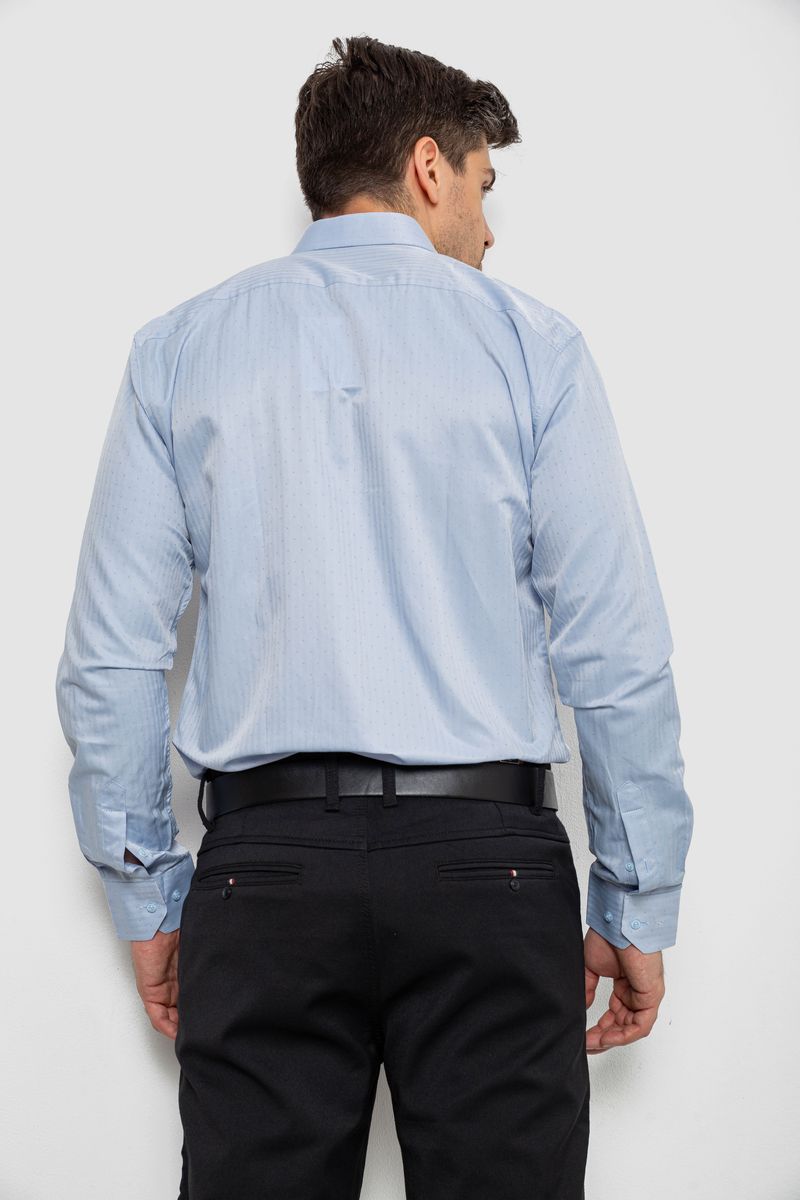 Сорочка чоловіча з довгим рукавом, колір блакитний, 214R836 - Зображення 4