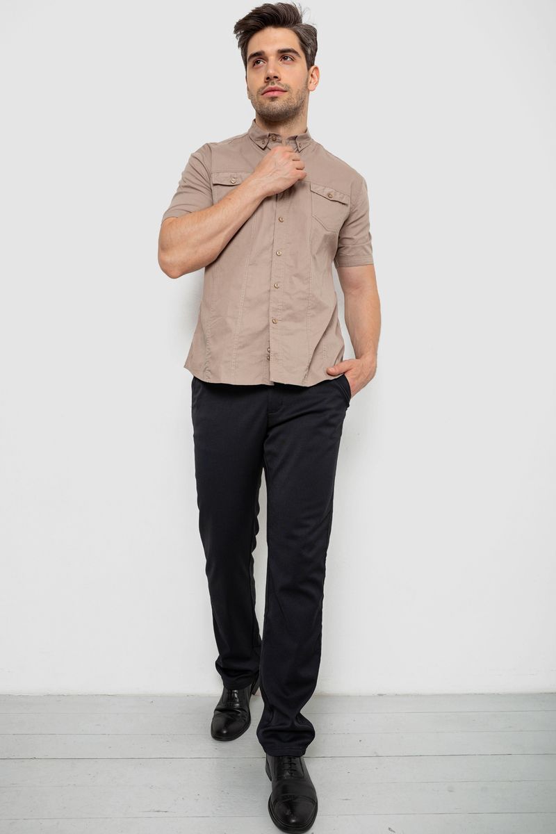 Сорочка чоловіча однотонна, колір мокко, 214R6917-2
