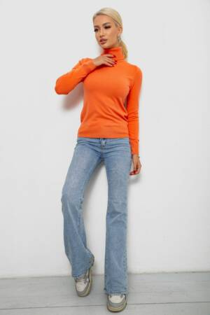 Гольф жіночий однотонний, колір помаранчевий, 204R921