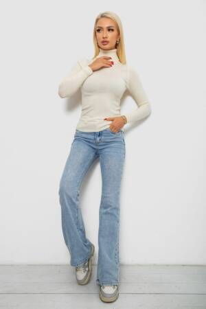 Гольф жіночий однотонний, колір кремовий, 204R921