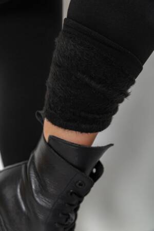 Лосіни на хутрі безшовні, колір чорний, 139R902