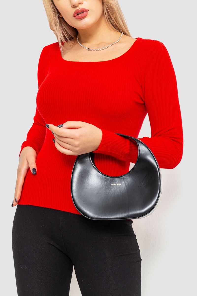 Водолазка жіноча в рубчик, колір червоний, 204R9024 - Зображення 3