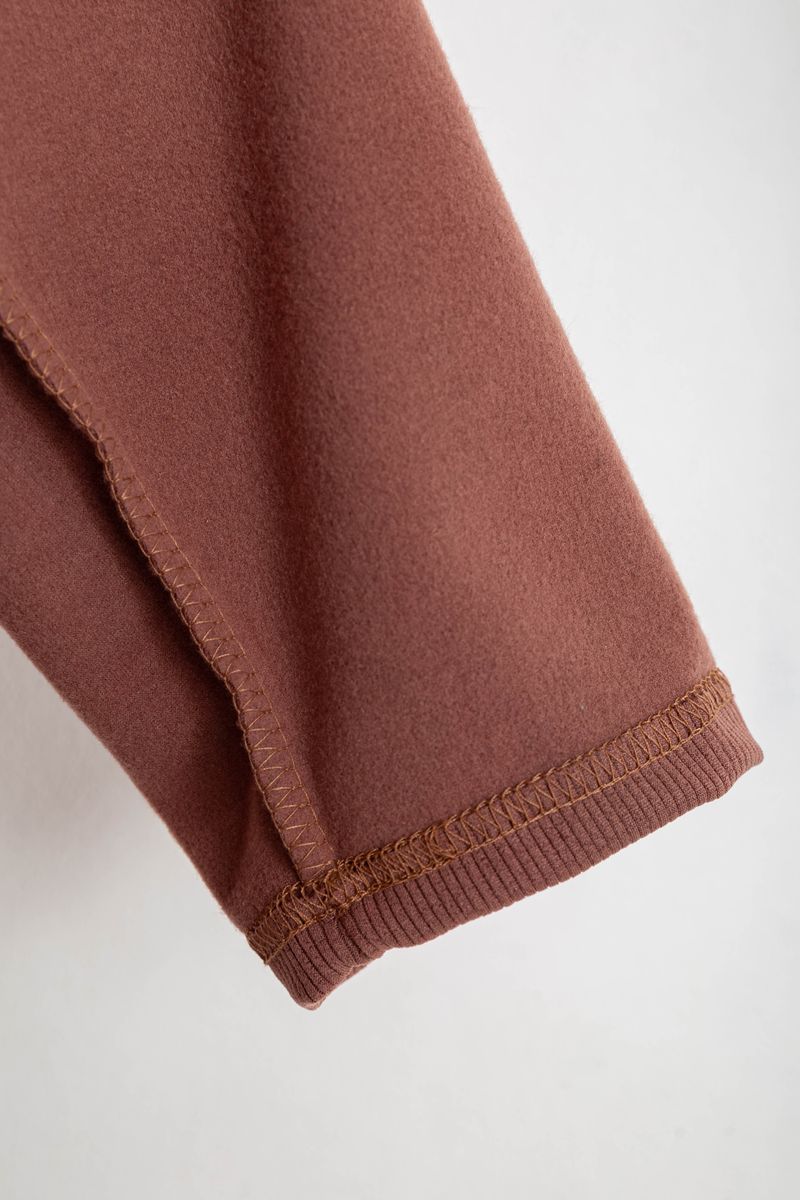 Лосини однотонні у рубчик утеплені на флісі, колір сливовий, 238R605-1 - Зображення 6