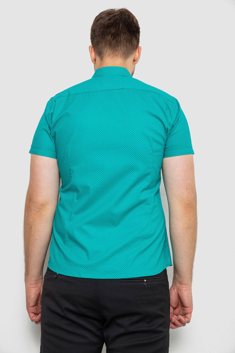 Сорочка чоловіча з принтом, колір зелений, 214RK104 - Зображення 4