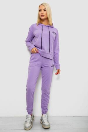 Спортивний костюм жіночий двонитка, колір бузковий, 214R1419-005