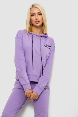 Спортивний костюм жіночий двонитка, колір бузковий, 214R1419-005