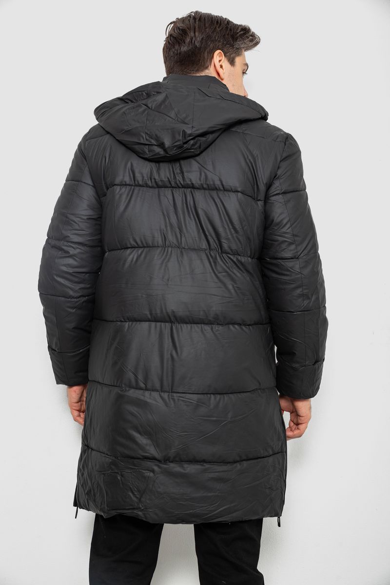 Куртка чоловіча зимова подовжена, колір чорний, 244RH76-30 - Зображення 5