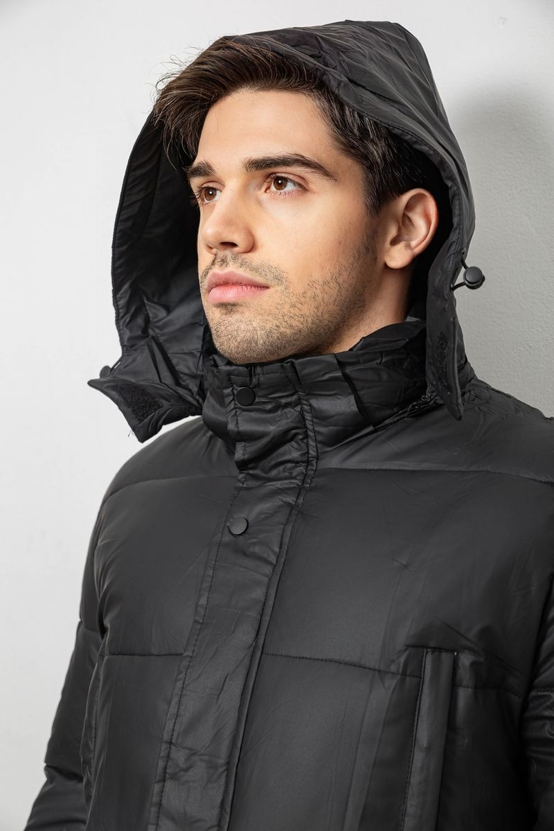 Куртка чоловіча зимова подовжена, колір чорний, 244RH76-30 - Зображення 7