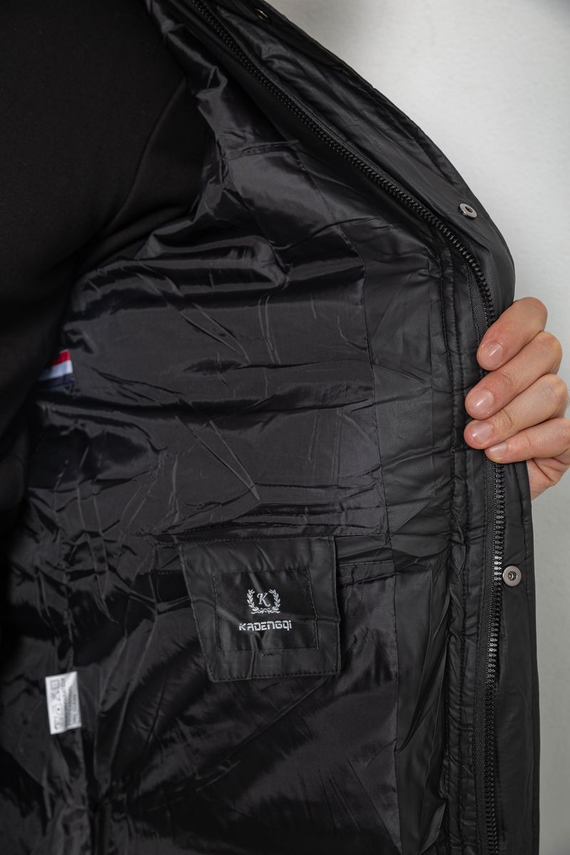 Куртка чоловіча зимова подовжена, колір чорний, 244RH76-30 - Зображення 8