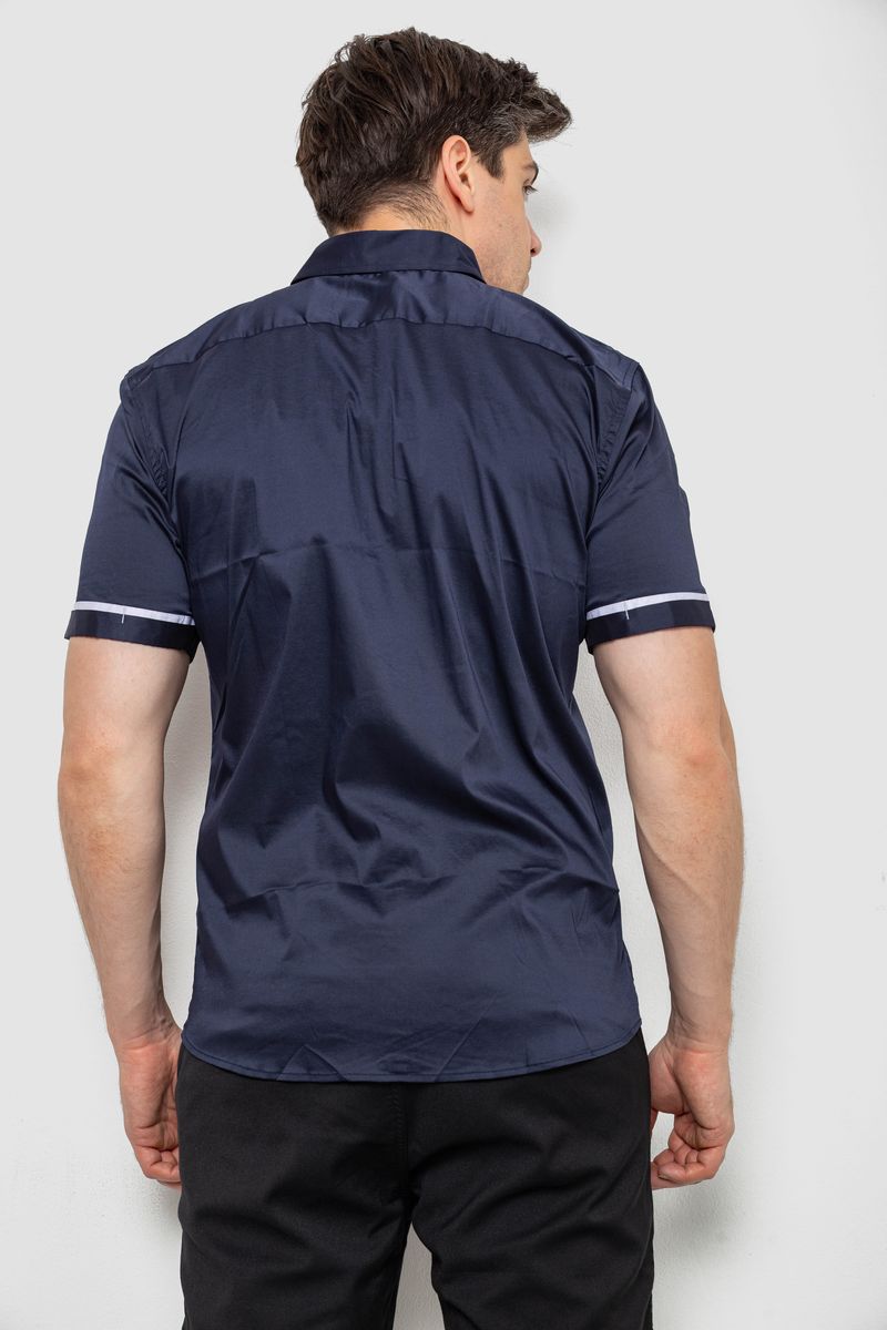 Сорочка чоловіча, колір темно-синій, 214R5007 - Зображення 4