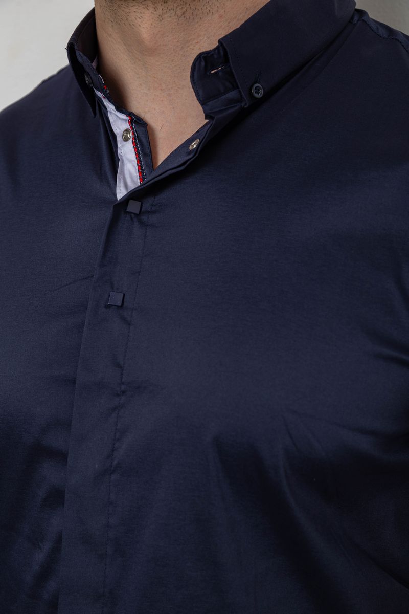 Сорочка чоловіча, колір темно-синій, 214R5007 - Зображення 5