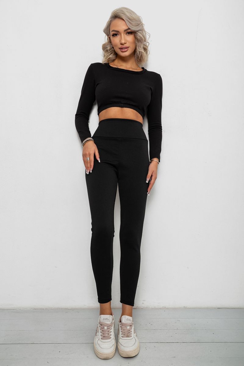 Лосини однотонні, колір чорний, 257R2044