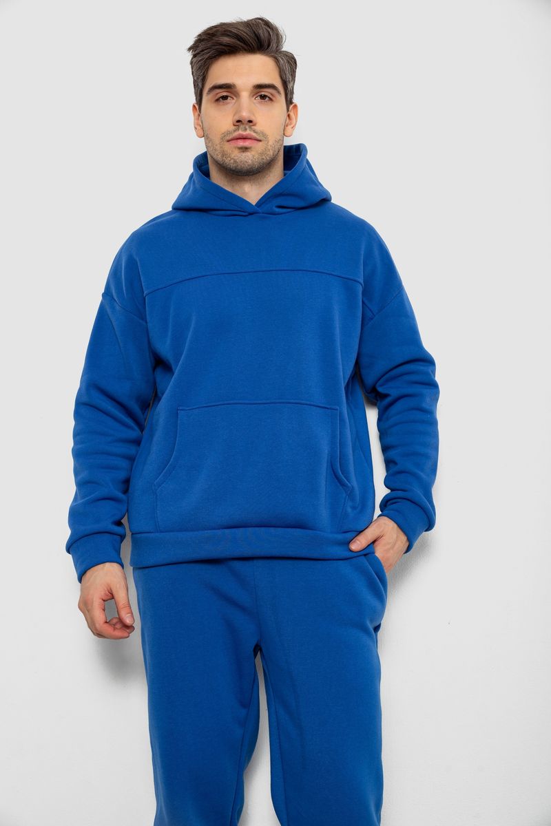 Спортивний костюм чоловічий на флісі, колір електрик, 238R029