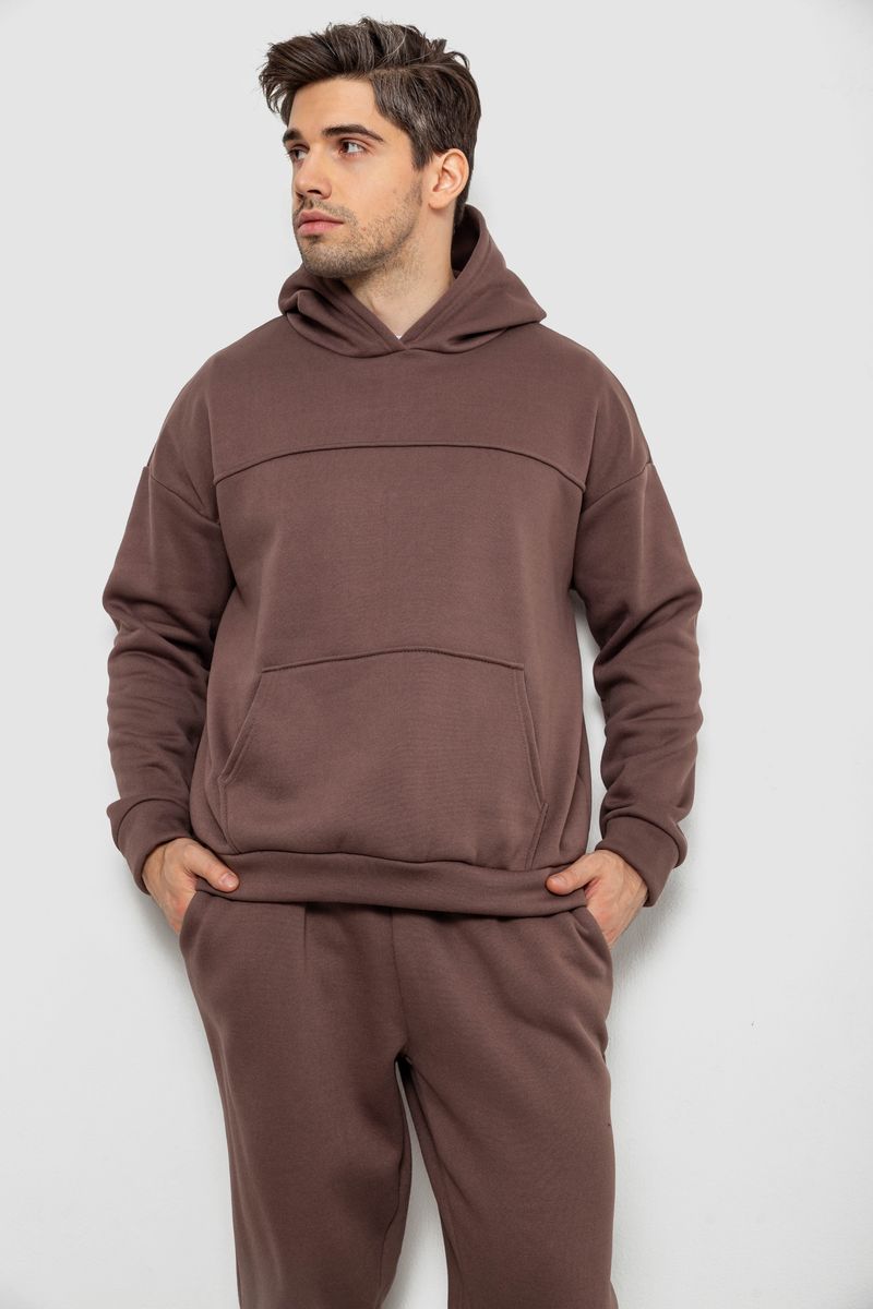 Спортивний костюм чоловічий на флісі, колір мокко, 238R029