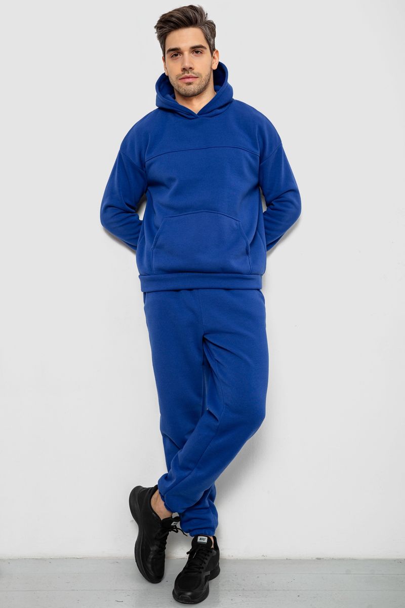 Спортивний костюм чоловічий на флісі, колір синій, 238R029