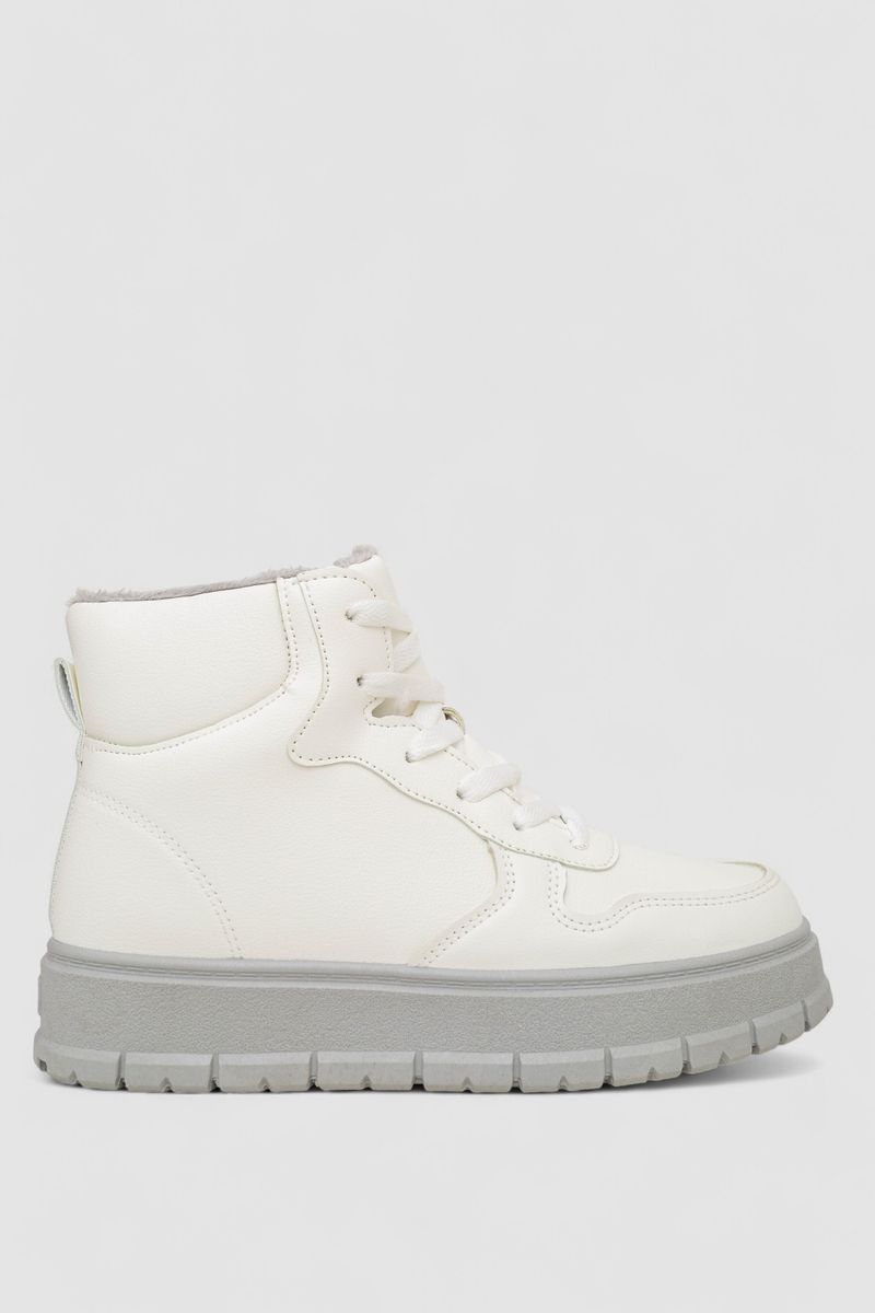 Черевики жіночі зимові на хутрі, колір біло-сірий, 248RMB11