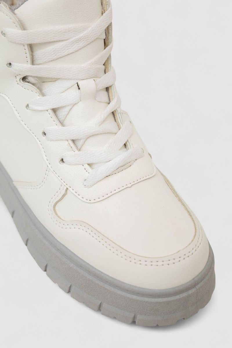 Черевики жіночі зимові на хутрі, колір біло-сірий, 248RMB11