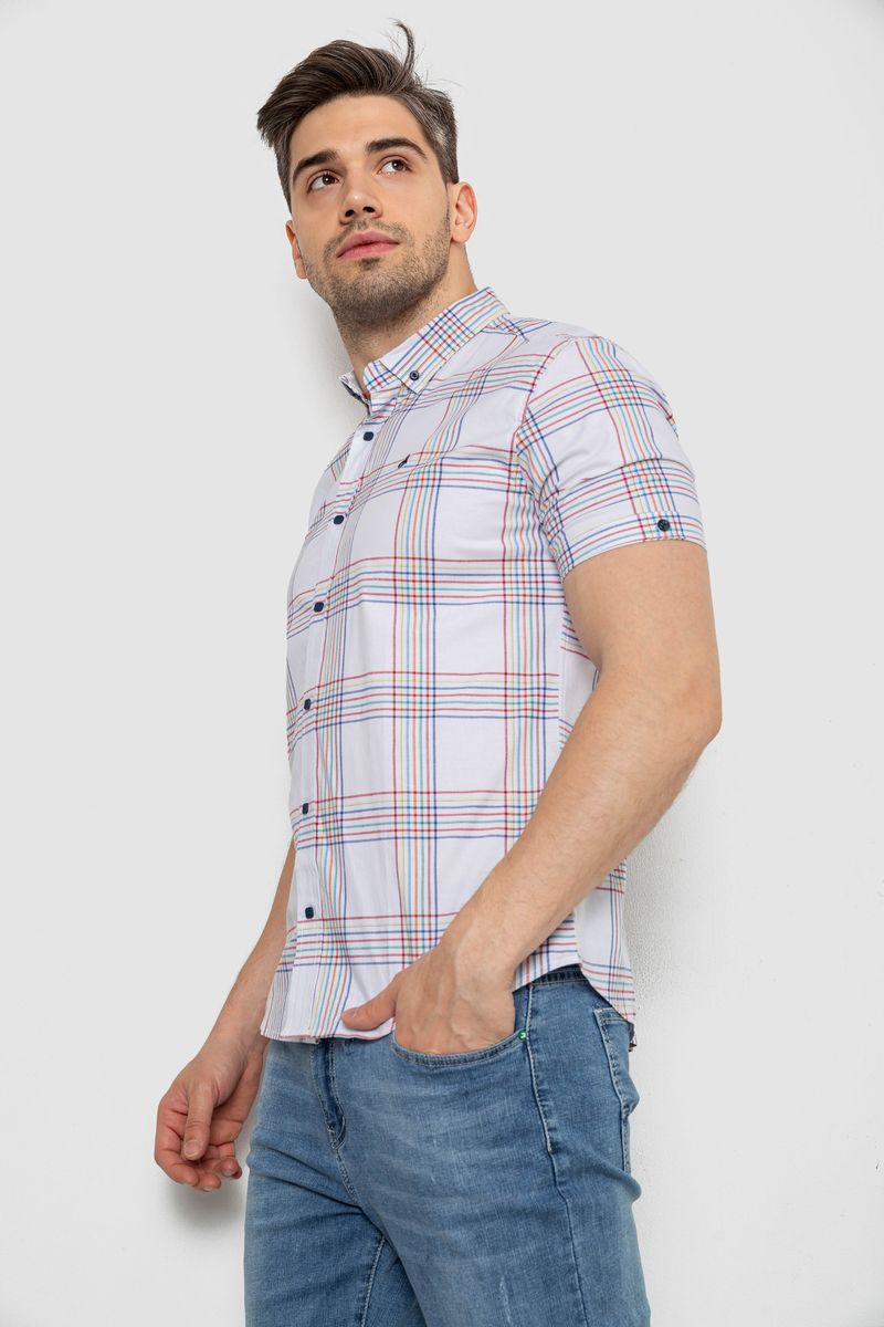 Сорочка чоловіча в смужку, колір білий, 214R841 - Зображення 3