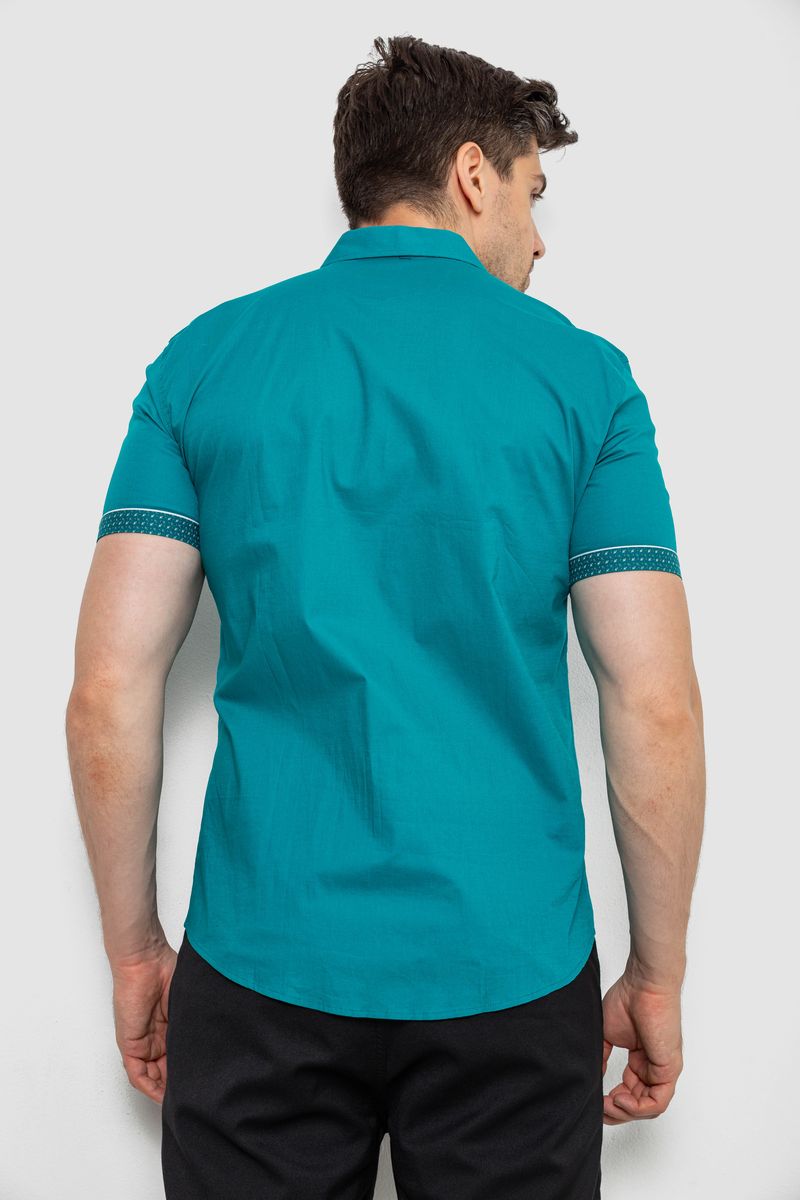 Сорочка чоловіча, колір бірюзовий, 214R7425 - Зображення 4