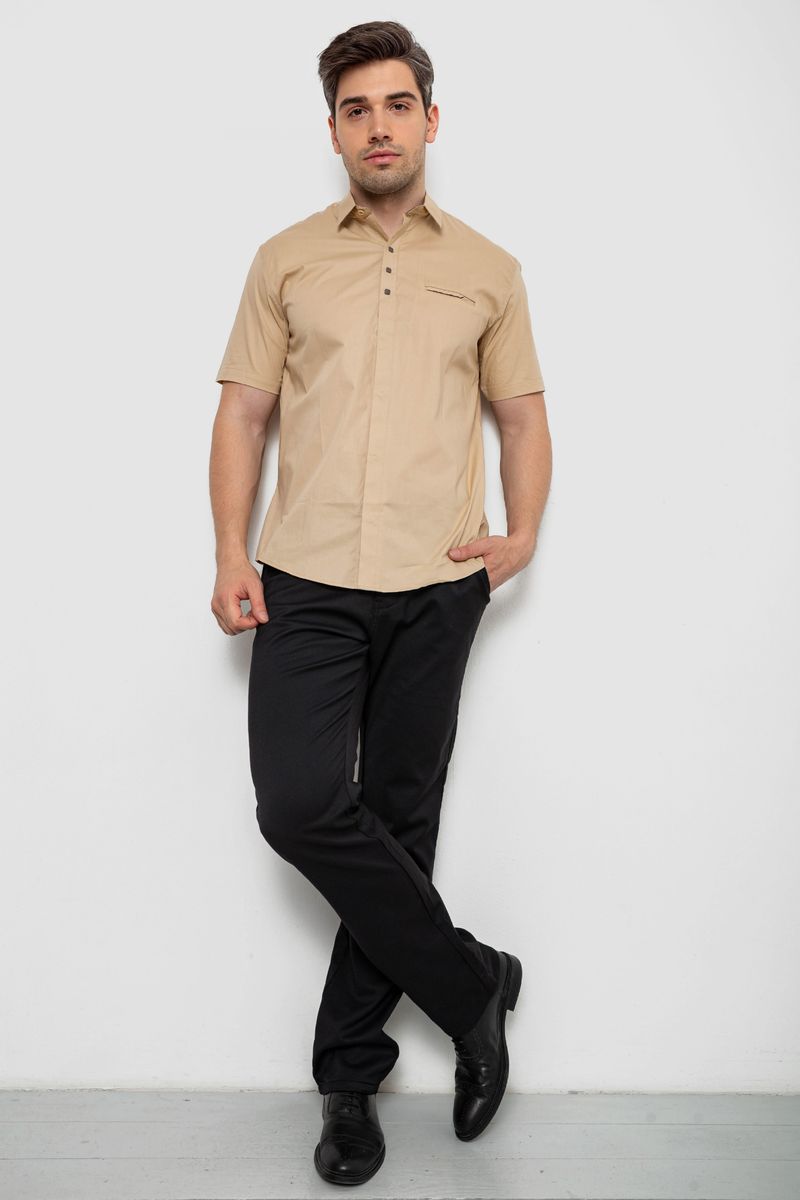 Сорочка чоловіча, колір бежевий, 214R7326