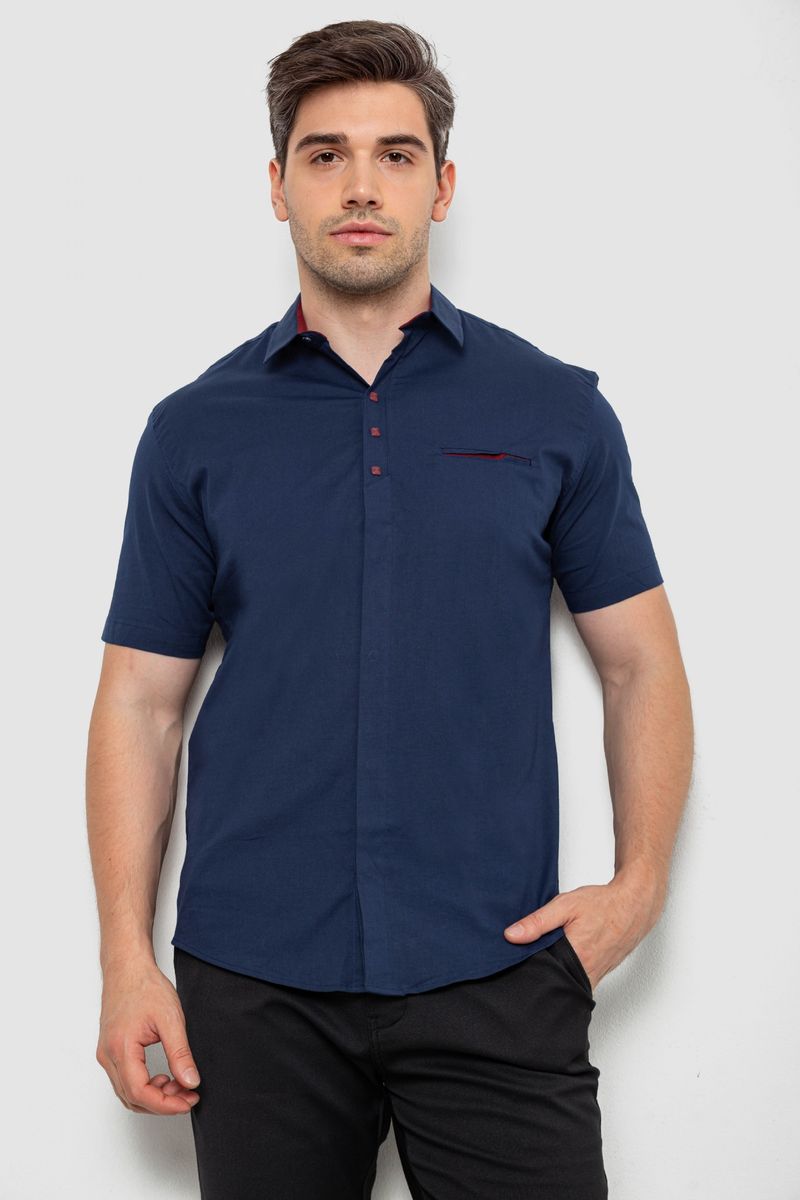 Сорочка чоловіча, колір темно-синій, 214R7326