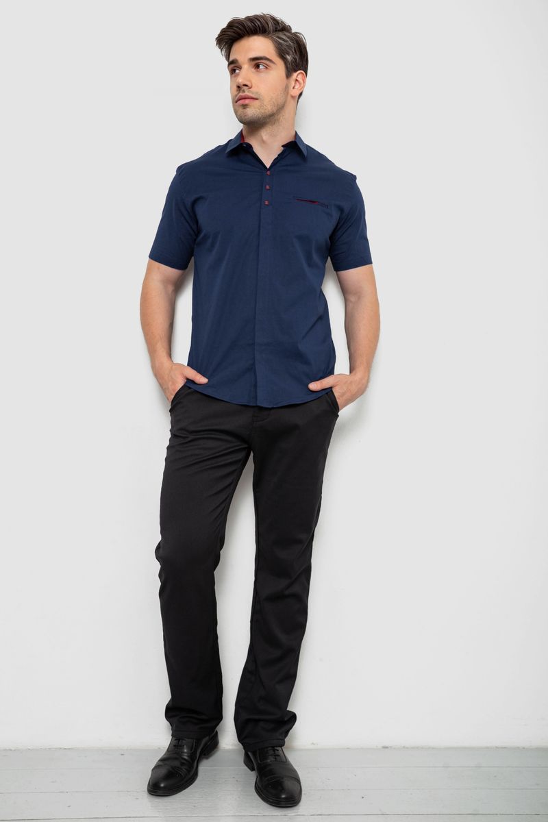 Сорочка чоловіча, колір темно-синій, 214R7326